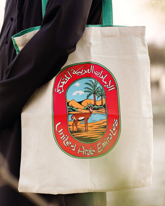 UAE Nature Tote Bag شنطة طبيعة الإمارات القطنية