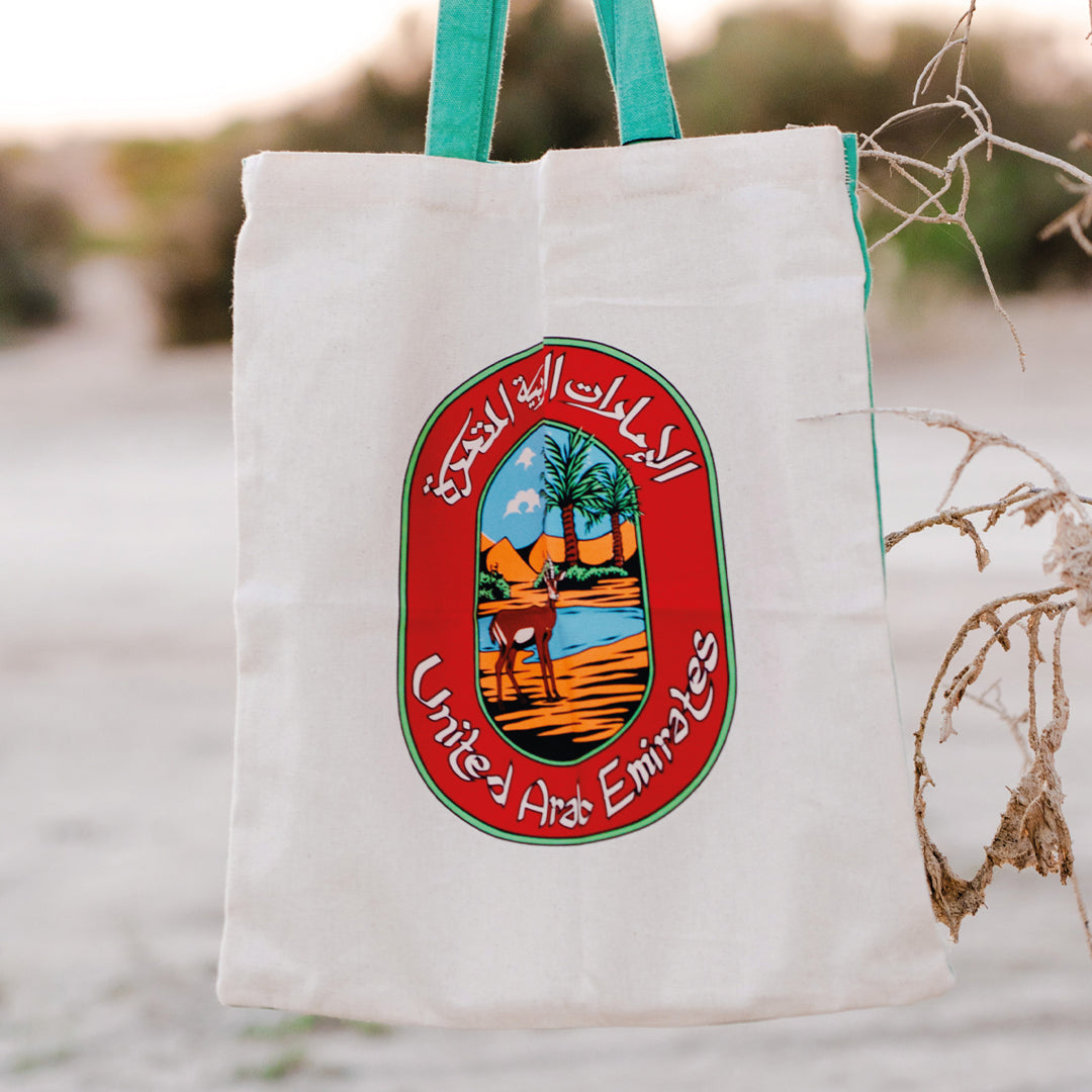 UAE Nature Tote Bag شنطة طبيعة الإمارات القطنية